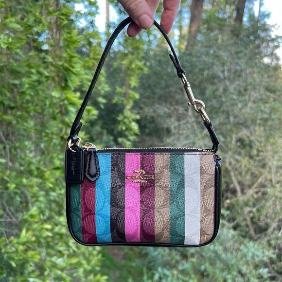 Coach Handbags - COACH Nolita 15 C6021 Rainbow Stripe Print AUTHENTIC